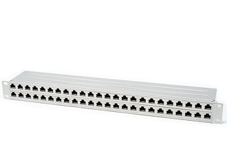 48 Ports Cat6A Patch Panel 1U Punch Down 