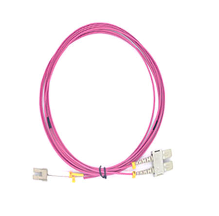 LC/PC-SC/PC Fiber Optic Patch Cord Duplex MM OM4 2.0mm 50/125μm LSZH RoHS 5m Violet