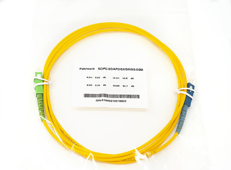 SC/PC-SC/APC Fiber Patch Cord Simplex SM 9/125µm 3.0mm 2m 