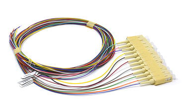 SC/PC 12 Fibers Color-codedC Fiber Pigtail Set OM2 900µm 2m 