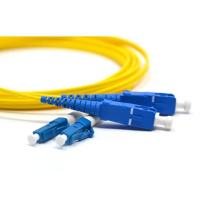 LC/UPC-SC/UPC Fiber Patch Cord Simplex SM G.657.A2 2.0mm 1m Yellow